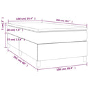 vidaXL tópszínű szövet rugós ágy matraccal 100 x 200 cm