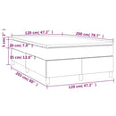 vidaXL tópszínű szövet rugós ágy matraccal 120 x 200 cm