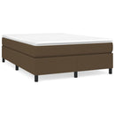 vidaXL sötétbarna szövet rugós ágy matraccal 140 x 190 cm