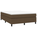 vidaXL sötétbarna szövet rugós ágy matraccal 140 x 190 cm