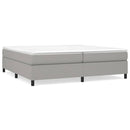 vidaXL világosszürke szövet rugós ágy matraccal 200 x 200 cm
