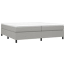 vidaXL világosszürke szövet rugós ágy matraccal 200 x 200 cm