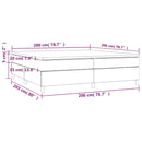 vidaXL sötétszürke szövet rugós ágy matraccal 200 x 200 cm