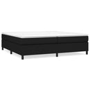 vidaXL fekete szövet rugós ágy matraccal 200 x 200 cm