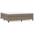 vidaXL tópszínű szövet rugós ágy matraccal 200 x 200 cm