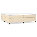vidaXL krémszínű szövet rugós ágy matraccal 200 x 200 cm