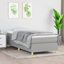 vidaXL világosszürke szövet rugós ágy matraccal 90x190 cm