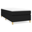vidaXL fekete szövet rugós ágy matraccal 90x190 cm