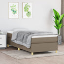 vidaXL tópszínű szövet rugós ágy matraccal 90 x 190 cm
