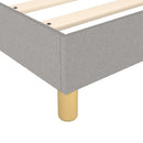vidaXL világosszürke szövet rugós ágy matraccal 100 x 200 cm