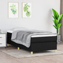 vidaXL fekete szövet rugós ágy matraccal 100 x 200 cm