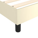 vidaXL krémszínű műbőr rugós ágy matraccal 80 x 200 cm