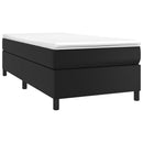 vidaXL fekete műbőr rugós ágy matraccal 90x190 cm