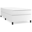 vidaXL fehér műbőr rugós ágy matraccal 90x190 cm