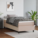 vidaXL cappuccino színű műbőr rugós ágy matraccal 90 x 190 cm