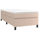 vidaXL cappuccino színű műbőr rugós ágy matraccal 100 x 200 cm
