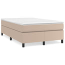 vidaXL cappuccino színű műbőr rugós ágy matraccal 120 x 200 cm