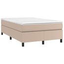 vidaXL cappuccino színű műbőr rugós ágy matraccal 120 x 200 cm