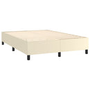 vidaXL krémszínű műbőr rugós ágy matraccal 140x190 cm