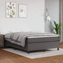 vidaXL szürke műbőr rugós ágy matraccal 140x190 cm