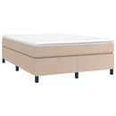 vidaXL cappuccino színű műbőr rugós ágy matraccal 140 x 190 cm