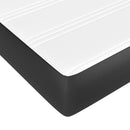 vidaXL fekete műbőr rugós ágy matraccal 180 x 200 cm