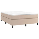 vidaXL cappuccino színű műbőr rugós ágy matraccal 180 x 200 cm