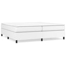 vidaXL fehér műbőr rugós ágy matraccal 200 x 200 cm