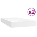 vidaXL fehér műbőr rugós ágy matraccal 200 x 200 cm