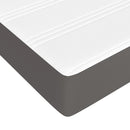 vidaXL szürke műbőr rugós ágy matraccal 200 x 200 cm