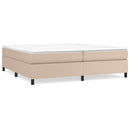 vidaXL cappuccino színű műbőr rugós ágy matraccal 200 x 200 cm