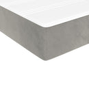vidaXL világosszürke bársony rugós ágy matraccal 80 x 200 cm