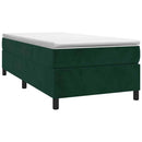 vidaXL sötétzöld bársony rugós ágy matraccal 80 x 200 cm