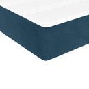 vidaXL sötétkék bársony rugós ágy matraccal 100 x 200 cm