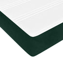 vidaXL sötétzöld bársony rugós ágy matraccal 120 x 200 cm