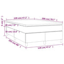 vidaXL sötétkék bársony rugós ágy matraccal 120 x 200 cm