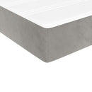 vidaXL világosszürke bársony rugós ágy matraccal 140x190 cm