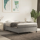 vidaXL világosszürke bársony rugós ágy matraccal 140x190 cm