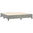 vidaXL világosszürke bársony rugós ágy matraccal 200x200 cm