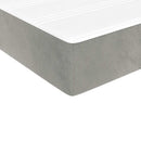 vidaXL világosszürke bársony rugós ágy matraccal 200x200 cm