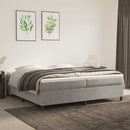 vidaXL világosszürke bársony rugós ágy matraccal 200x200 cm