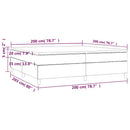 vidaXL sötétzöld bársony rugós ágy matraccal 200x200 cm