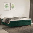 vidaXL sötétzöld bársony rugós ágy matraccal 200x200 cm
