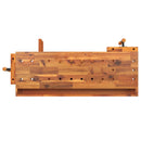 vidaXL tömör akácfa munkapad fiókkal és satuval 124x52x83 cm