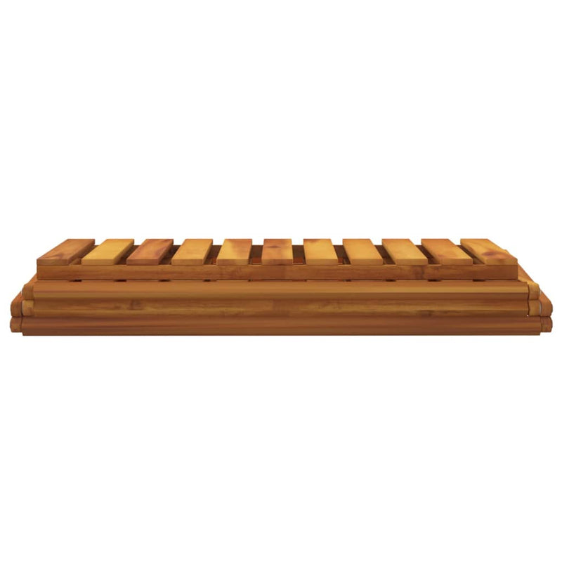 vidaXL 3 szintes barna tömör akácfa összecsukható polc 70 x 31 x 63 cm