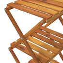 vidaXL 3 szintes barna tömör akácfa összecsukható polc 43 x 31 x 63 cm