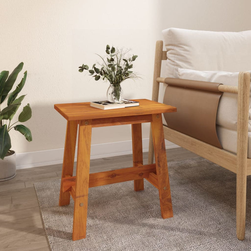 vidaXL téglalap alakú tömör akácfa ülőke 45 x 29 x 45 cm