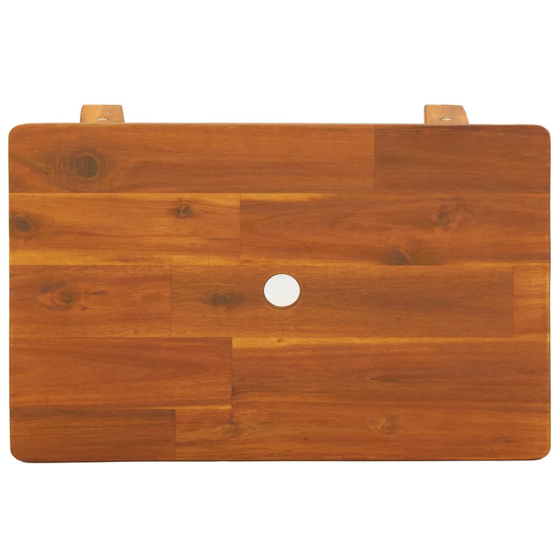 vidaXL téglalap alakú tömör akácfa ülőke 45 x 29 x 45 cm