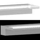 vidaXL LED-es rozsdamentes acél vízeséses medenceszökőkút 110 cm