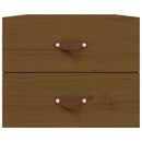 vidaXL 2 db mézbarna falra szerelhető éjjeliszekrény 50x36x40 cm